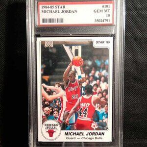 1984-85 Star MICHAEL JORDAN #101 RP* ( Rare White Border )
